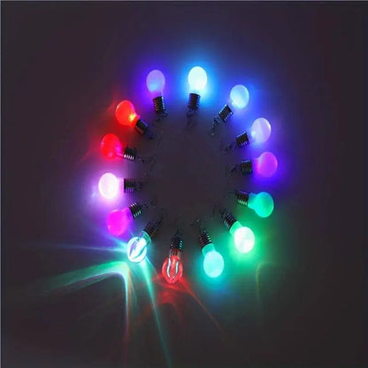 2pcs Vibrant Light-Up Bulb Dangle Earrings - Perfect Gift for Women, Battery Operated, Ideal for Parties & Festivals - SS69