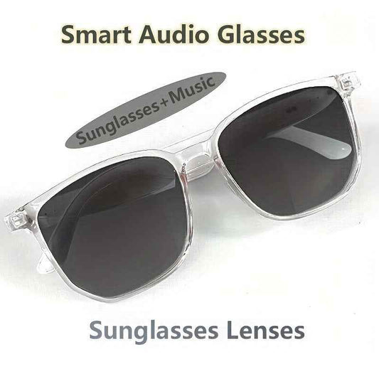 Smart Audio Glasses, New Smart Glasses with Automatic Dimming Lenses, Built-in Microphone and Speaker, High-Definition Voice Calling and Hifi Music Quality, Automatically Turning Into Fashion Glasses in Sunlight, Suitable for