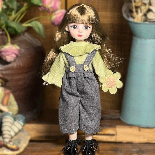 30cm Bjd Doll Lolita Doll 1/6 Starry Sky Grey Eyes Lolita Fashion Accessories Diy Doll Set Children'S Girls Birthday Gift Toy - SS69