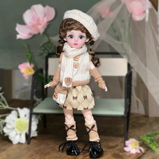 30cm Bjd Doll Lolita Doll 1/6 Starry Sky Grey Eyes Lolita Fashion Accessories Diy Doll Set Children'S Girls Birthday Gift Toy - SS69
