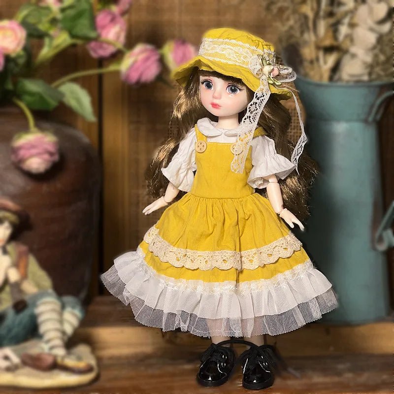 30cm Bjd Doll Lolita Doll 1/6 Starry Sky Grey Eyes Lolita Fashion Accessories Diy Doll Set Children'S Girls Birthday Gift Toy - SS69