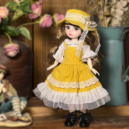 30cm Bjd Doll Lolita Doll 1/6 Starry Sky Grey Eyes Lolita Fashion Accessories Diy Doll Set Children'S Girls Birthday Gift Toy - SS69