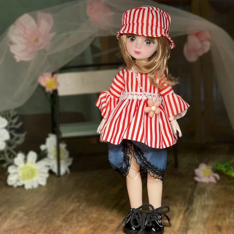 30cm Bjd Doll Lolita Doll 1/6 Starry Sky Grey Eyes Lolita Fashion Accessories Diy Doll Set Children'S Girls Birthday Gift Toy - SS69