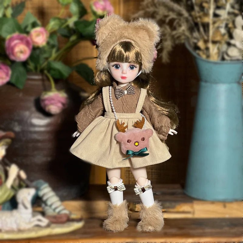 30cm Bjd Doll Lolita Doll 1/6 Starry Sky Grey Eyes Lolita Fashion Accessories Diy Doll Set Children'S Girls Birthday Gift Toy - SS69