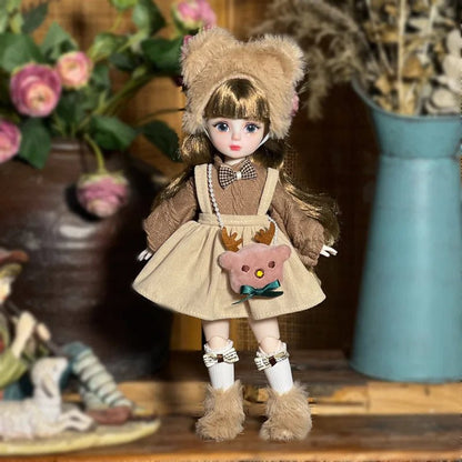 30cm Bjd Doll Lolita Doll 1/6 Starry Sky Grey Eyes Lolita Fashion Accessories Diy Doll Set Children'S Girls Birthday Gift Toy - SS69
