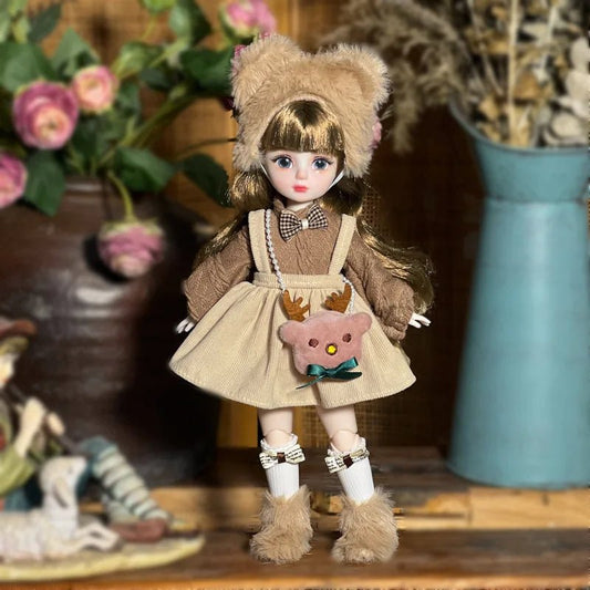 30cm Bjd Doll Lolita Doll 1/6 Starry Sky Grey Eyes Lolita Fashion Accessories Diy Doll Set Children'S Girls Birthday Gift Toy - SS69