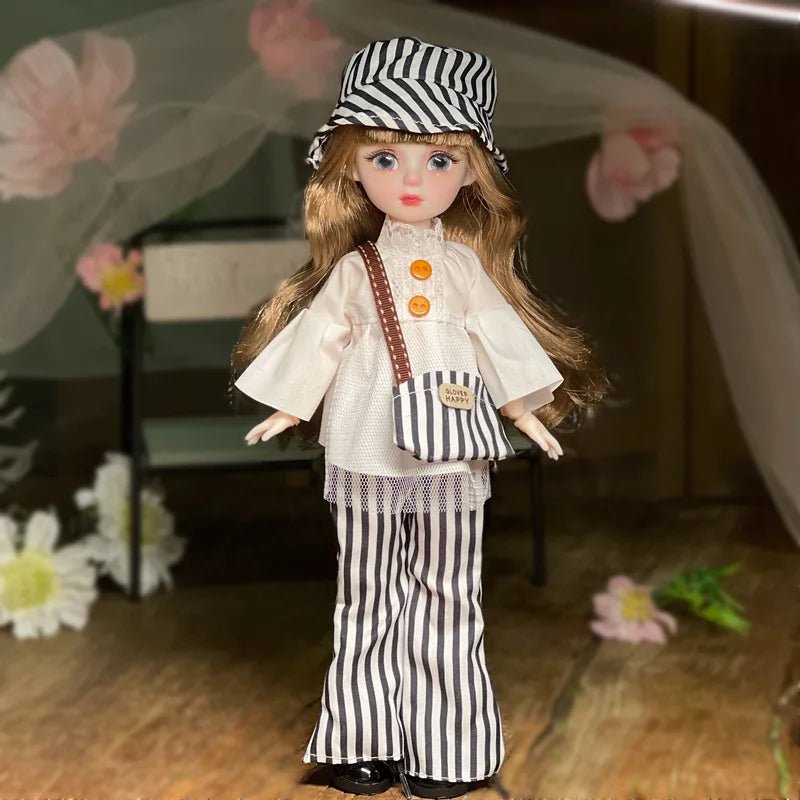 30cm Bjd Doll Lolita Doll 1/6 Starry Sky Grey Eyes Lolita Fashion Accessories Diy Doll Set Children'S Girls Birthday Gift Toy - SS69