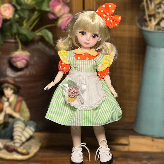 30cm Bjd Doll Lolita Doll 1/6 Starry Sky Grey Eyes Lolita Fashion Accessories Diy Doll Set Children'S Girls Birthday Gift Toy - SS69