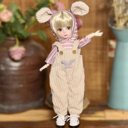 30cm Bjd Doll Lolita Doll 1/6 Starry Sky Grey Eyes Lolita Fashion Accessories Diy Doll Set Children'S Girls Birthday Gift Toy - SS69