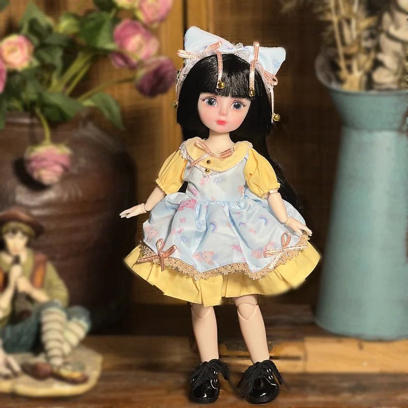 30cm Bjd Doll Lolita Doll 1/6 Starry Sky Grey Eyes Lolita Fashion Accessories Diy Doll Set Children'S Girls Birthday Gift Toy - SS69