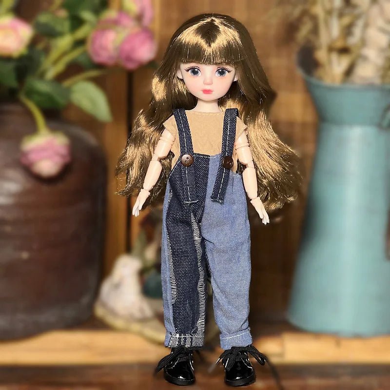 30cm Bjd Doll Lolita Doll 1/6 Starry Sky Grey Eyes Lolita Fashion Accessories Diy Doll Set Children'S Girls Birthday Gift Toy - SS69