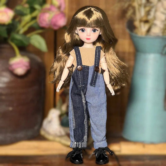 30cm Bjd Doll Lolita Doll 1/6 Starry Sky Grey Eyes Lolita Fashion Accessories Diy Doll Set Children'S Girls Birthday Gift Toy - SS69