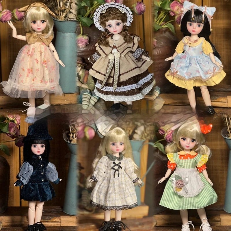 30cm Bjd Doll Lolita Doll 1/6 Starry Sky Grey Eyes Lolita Fashion Accessories Diy Doll Set Children'S Girls Birthday Gift Toy - SS69
