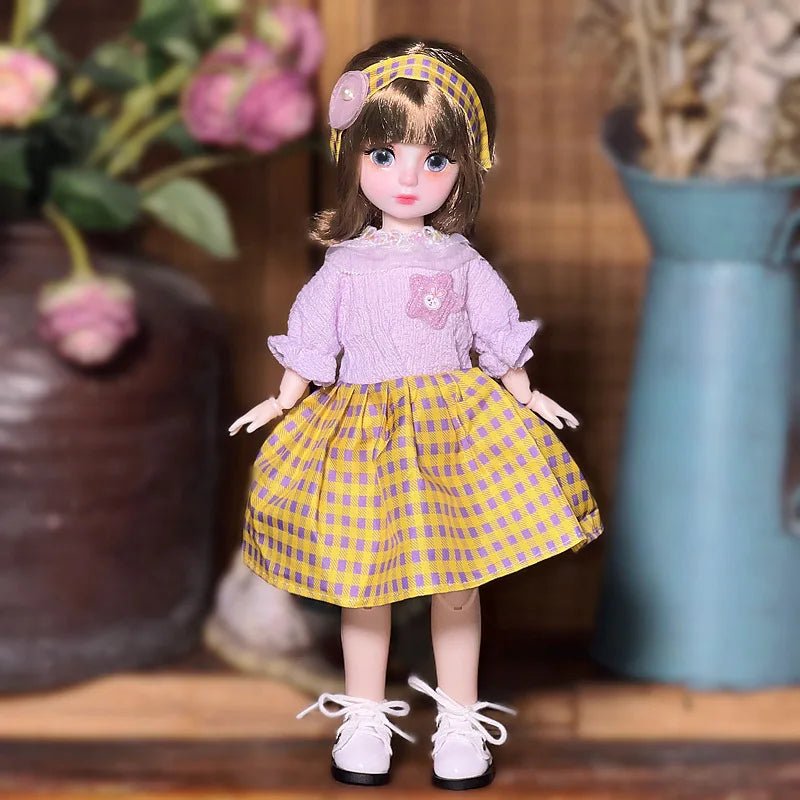 30cm Bjd Doll Lolita Doll 1/6 Starry Sky Grey Eyes Lolita Fashion Accessories Diy Doll Set Children'S Girls Birthday Gift Toy - SS69