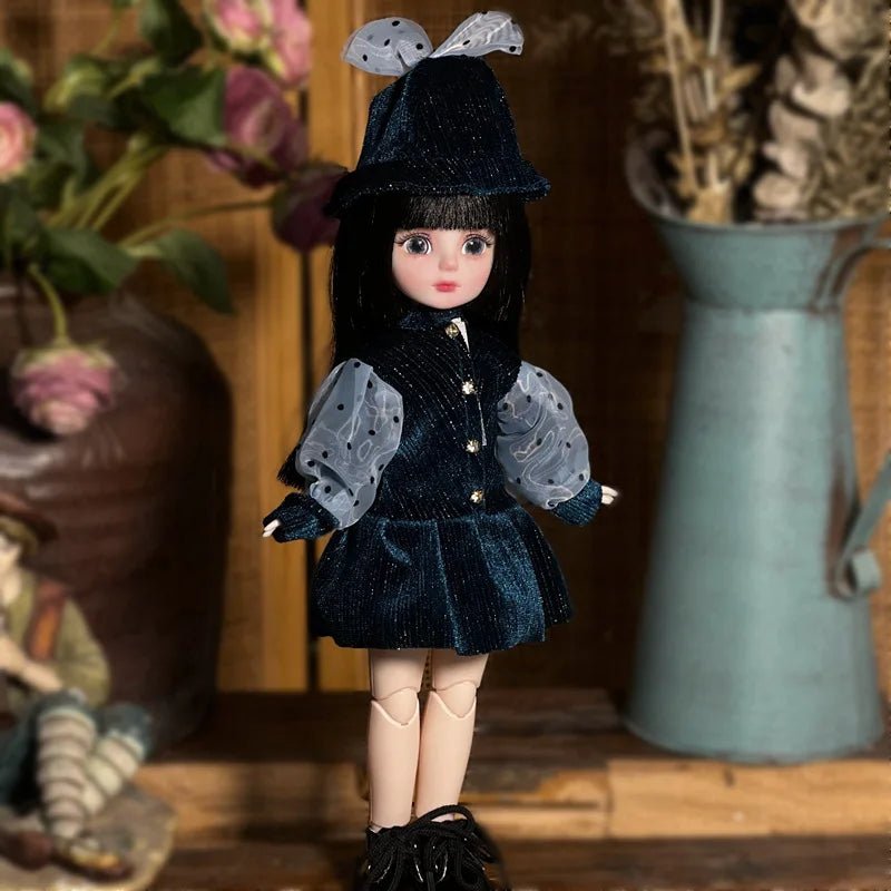 30cm Bjd Doll Lolita Doll 1/6 Starry Sky Grey Eyes Lolita Fashion Accessories Diy Doll Set Children'S Girls Birthday Gift Toy - SS69