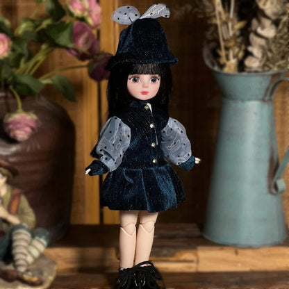 30cm Bjd Doll Lolita Doll 1/6 Starry Sky Grey Eyes Lolita Fashion Accessories Diy Doll Set Children'S Girls Birthday Gift Toy - SS69