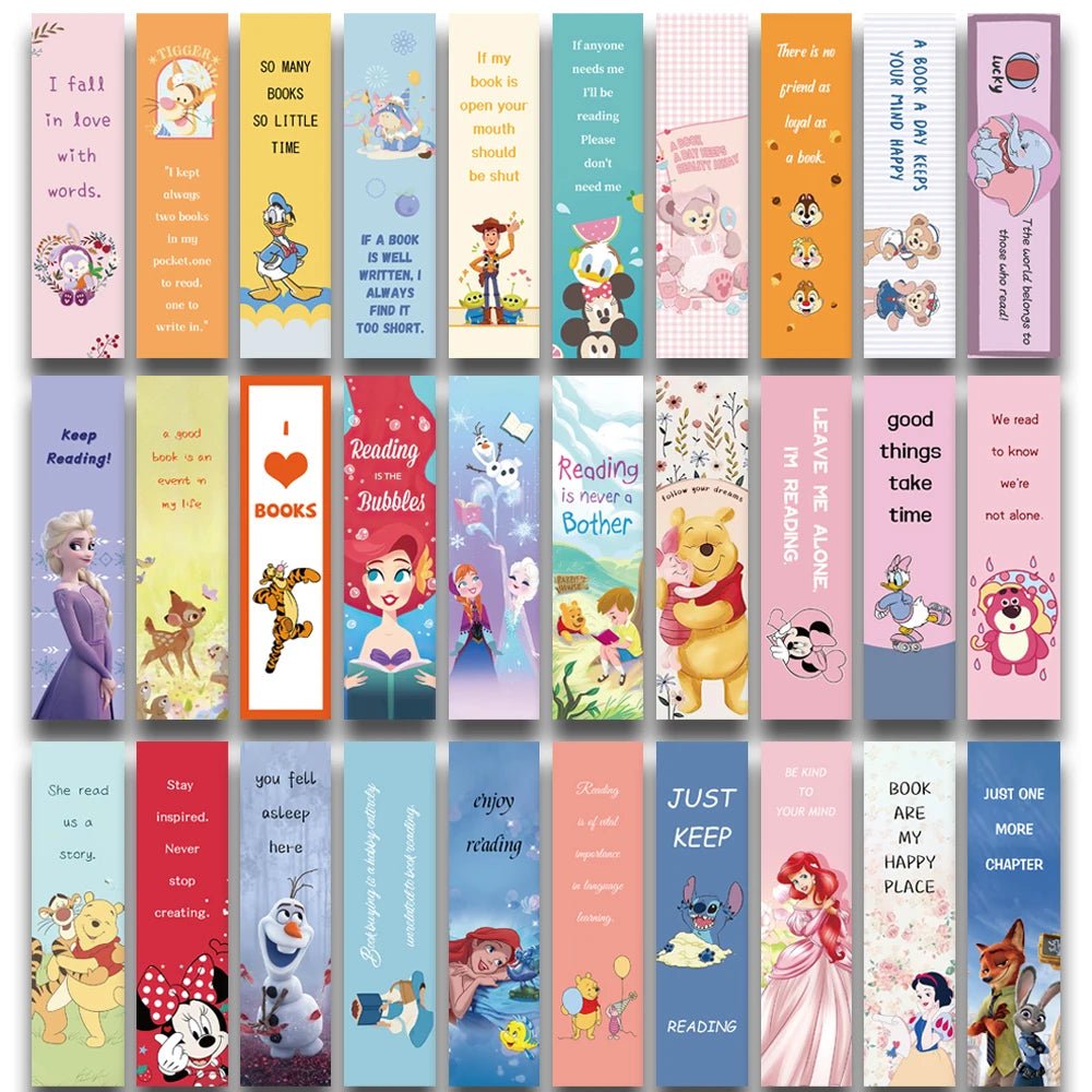 30PCS Cute Fun Style Reading Bookmarks Laptop Luggage Harajuku Supply DIY Gift Room Creative Gifts Living Paper Unique Bookmarks - SS69