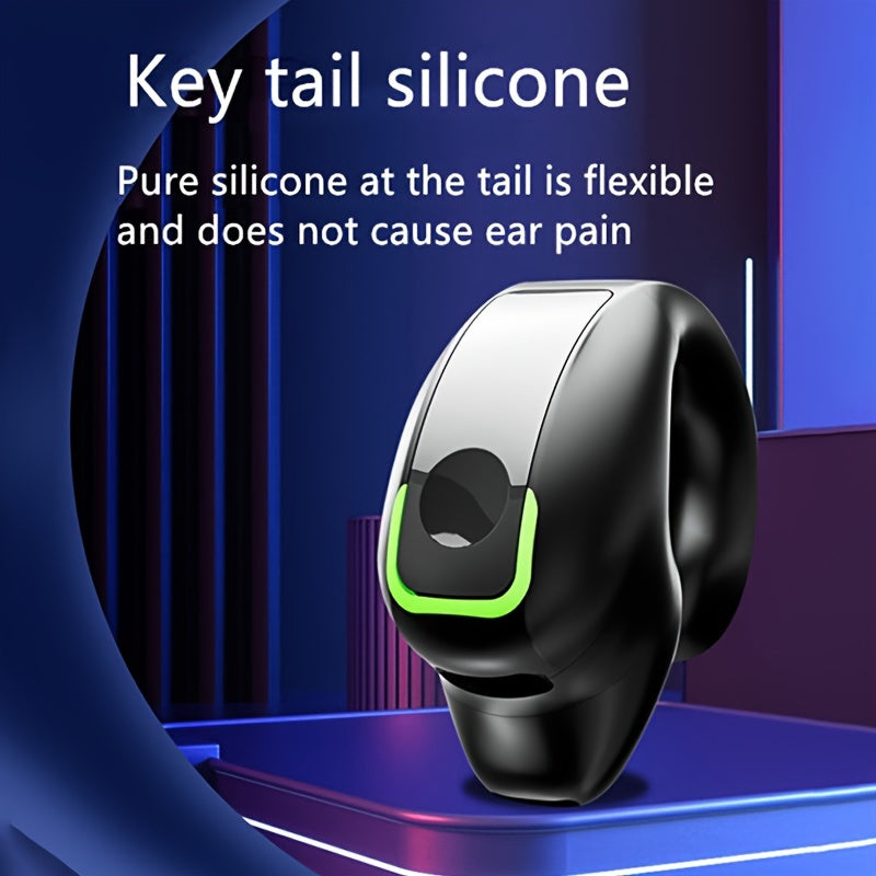 [Wireless Earbuds] Wireless Earbuds with Noise Cancellation | Clip-On, Phone Control, Rechargeable Lithium Polymer Battery, Comfortable Headphone Design for Sports, Camping, and Panoramic Sound Effects - SS69 