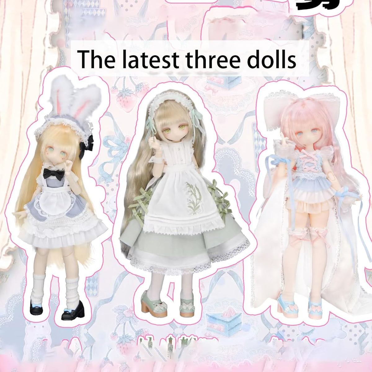 1/12 BJD Dolls Blind Box | Kawaii MJD BJD Dolls High School Campus Series 1/12 Ball Jointed Doll Collectable Action Figure for Girls Birthday Party Gift Toys, Mixed Color Rubber Material