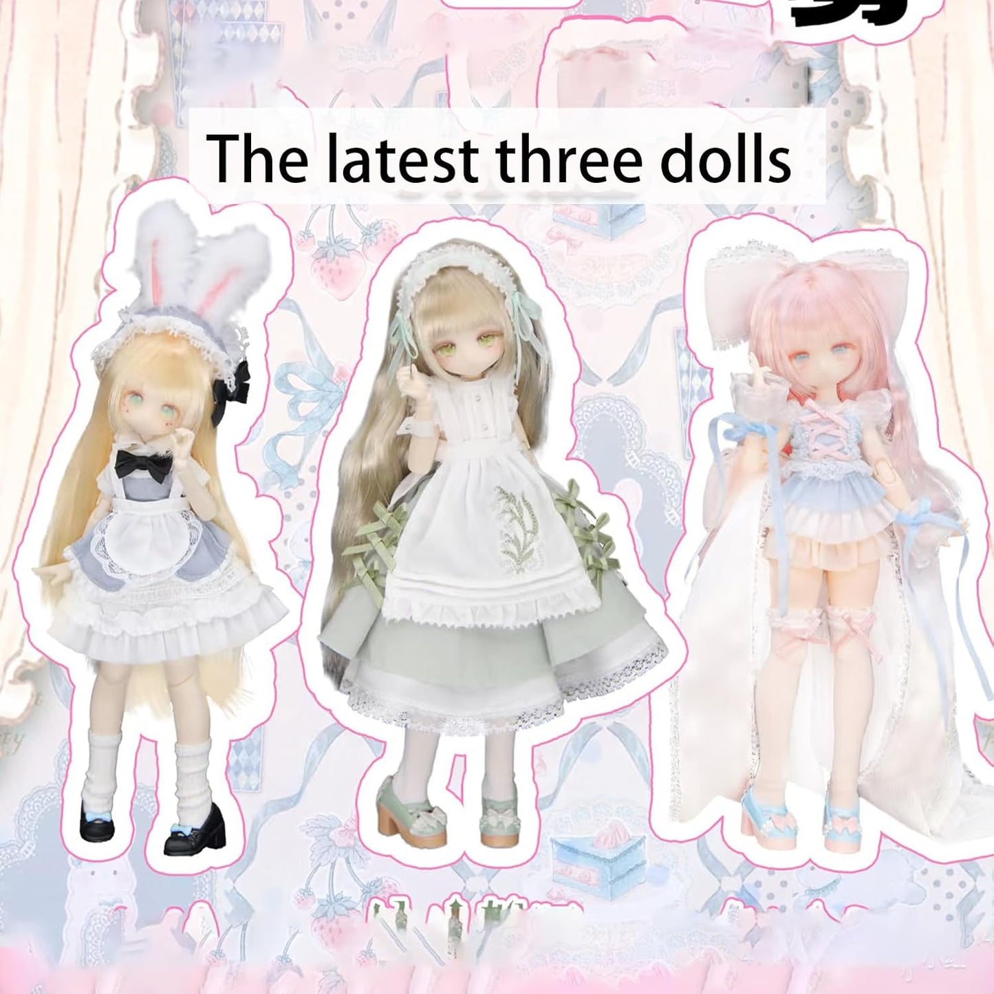 1/12 BJD Dolls Blind Box | Kawaii MJD BJD Dolls High School Campus Series 1/12 Ball Jointed Doll Collectable Action Figure for Girls Birthday Party Gift Toys, Mixed Color Rubber Material