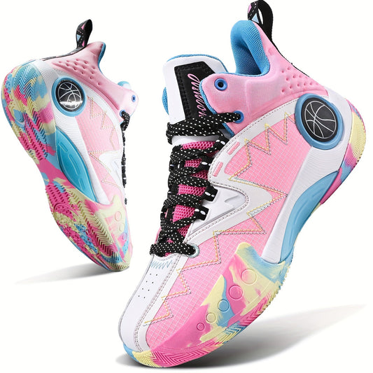 Women's Sneakers Walking Shoes, Lace Up Tennis Shoes, Fashion Non Slip Casual Workout Sneaker Gym Sports SS69 41.69 Pink Color / 44