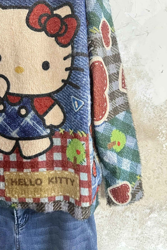 Plus Size, Women's Plus Size Elegant Oversized Plush Cat & Floral Sweater - Loose Fit Round Neck Long Sleeve Pullover, Cozy Winter Sweaters Suitable for Fall/Winter, Casual & Semi-Formal Wear