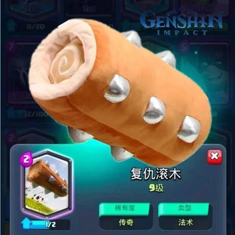 35cm New Game Clashed Royale Plush Toys Log Rolling Wood Plushie Dolls Royale War Revenge Cartoon Baby Dragon Soft Stuffed Gift SS69