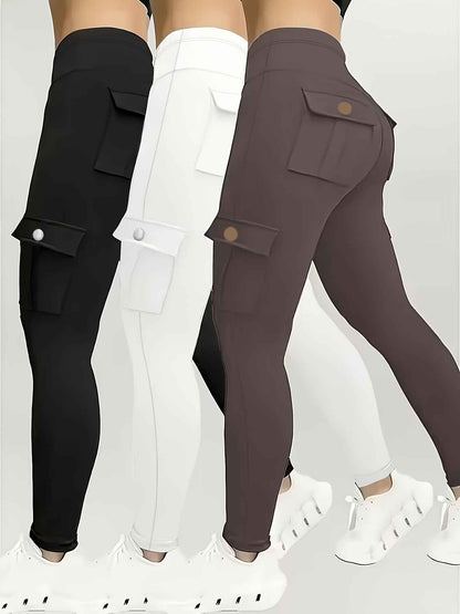 Plus Size, Three-Pack Plus Size Solid Color High-Waisted Stretchy Jeans