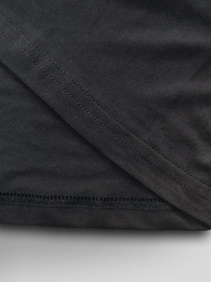 Women's Gothic Sandman Graphic T-Shirt - Tim -Inspired Dreaming Sandman Holding Mask Print, Black Short Sleeve Round Neck Casual Summer Top, Medium-Stretch Machine-Washable Fabric for Themed Events & Casual Attire SS69