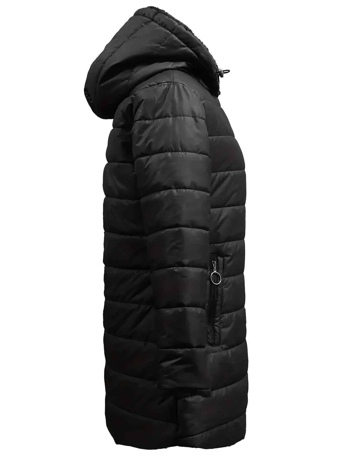 Women's Winter Warm Quilted Parka Coat, Padded Jacket with Hood, Full-Zip Front & Adjustable Waist Belt, Mid-Length Long Sleeve Outerwear for Cold Weather, Y2K Style, Beige/Tan, Hand Wash/Dry Clean
