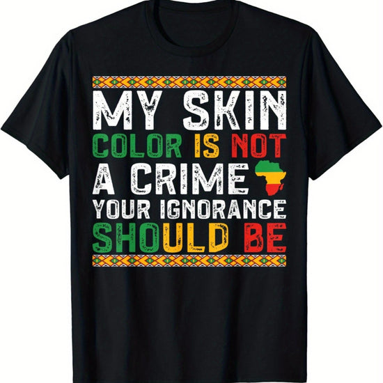 Power Black History Month T-Shirt - Men's Casual Cotton Tee, 