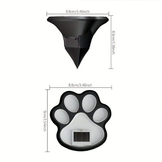 Shenzhi Tech Solar LED Dog Paw Print Lights For Halloween Decor & Pet Lovers, 4-Pack Outdoor Solar Lights With Auto On/Off, Warm White LED For Garden, Pathway, Room Decor & Fall Home Decor Gift SS69