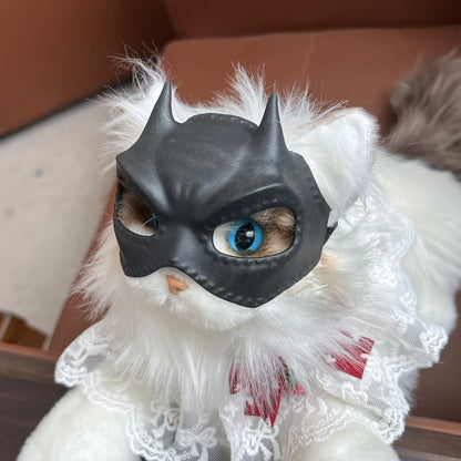 Whimsical Cat Costume Mask - Black Cat Costume for Cats, Perfect for Halloween, Christmas & More Holidays, Adjustable Fit, No Power Needed, Fun Home Decor Accessory SS69