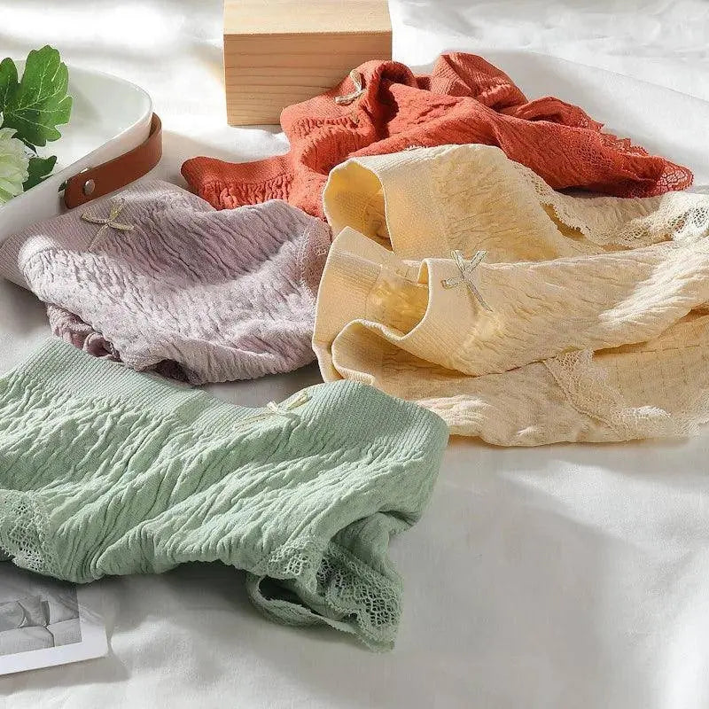 3Pcs/Set Super Elastic Panties Women Underwear Sexy Lace Seamless Briefs Girls Female Solid Color Plus Size Lingerie Fit35-100KG SS69