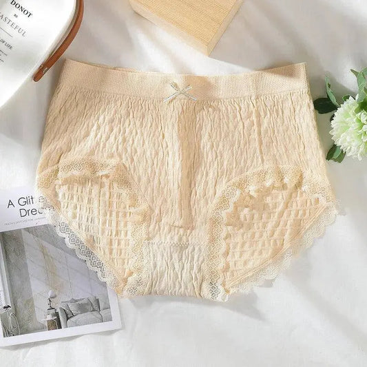 3Pcs/Set Super Elastic Panties Women Underwear Sexy Lace Seamless Briefs Girls Female Solid Color Plus Size Lingerie Fit35-100KG SS69