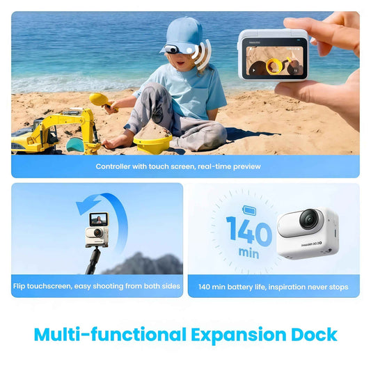 Insta360 GO 3S Action Camera with 360° Rotating Lens, Wireless, USB Rechargeable, Compact Design for Vlogging, Travel & Outdoor Adventures, Adventure Gear, Modern Gadget, Durable Construction