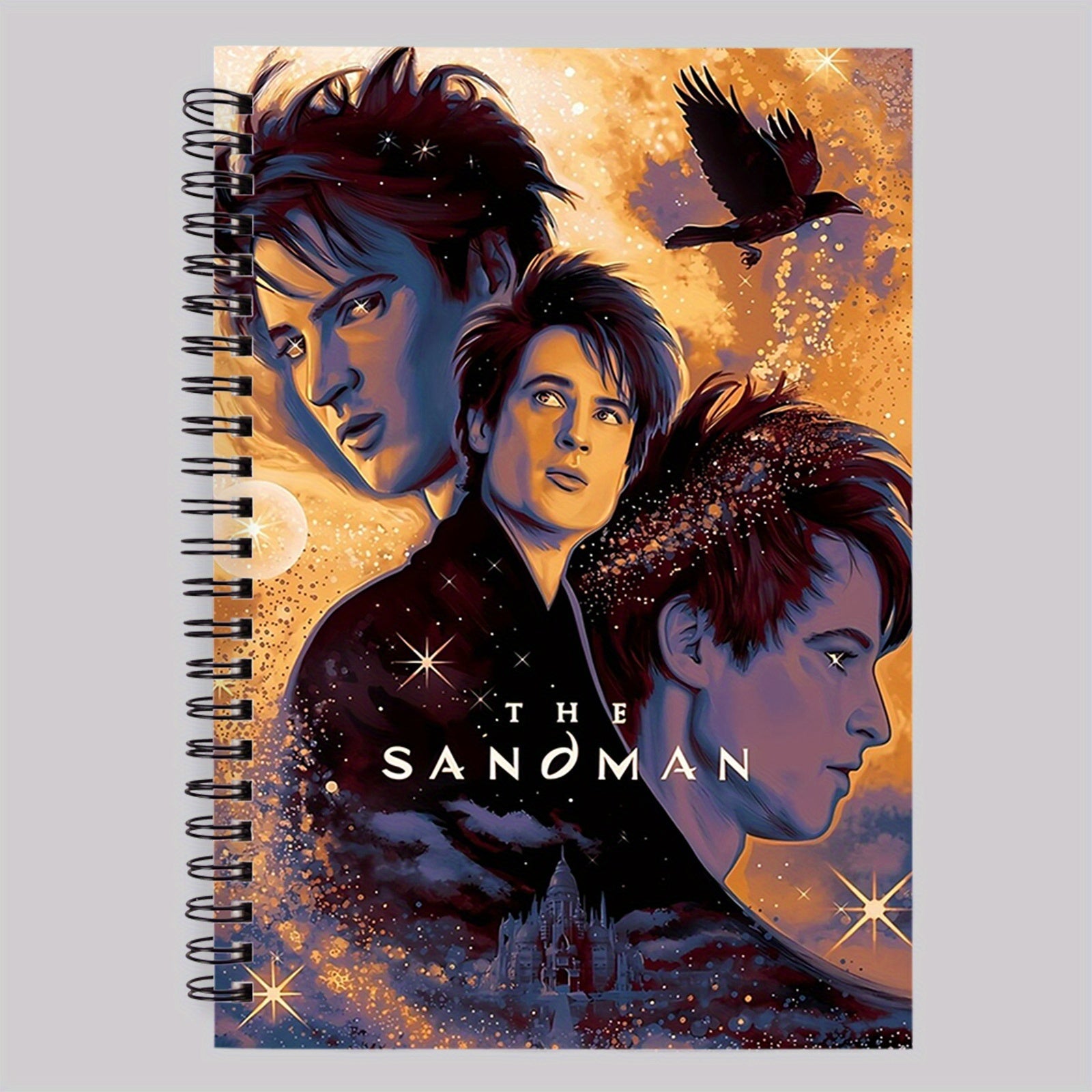 Mystic Sandman Art Spiral Notebook: Dreamy Illustration& Starry Design for Creative Writing SS69