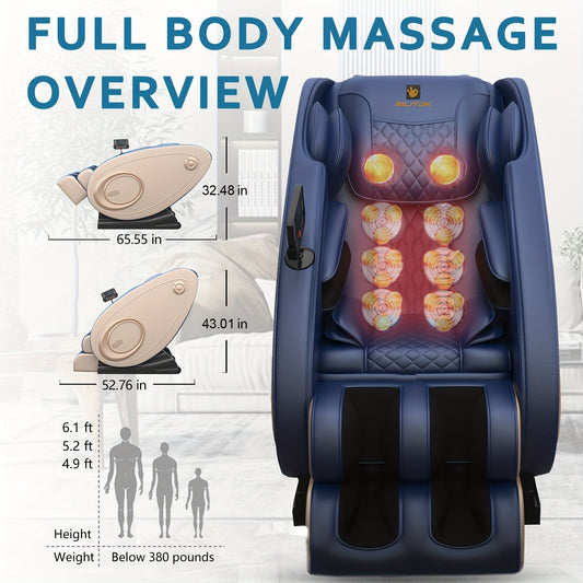 Massage Chair Recliner, Massage Chair Zero Gravity Full Body With Heating, Airbags, Foot Roller, Touch Screen, Ideal For My Older Placed, Easy To Use At Home And In The Office SS69