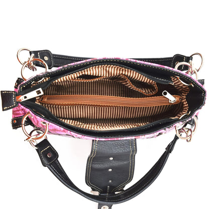 Camouflage Crown Buckle Western Style Purse Floral Shine Glow Country Handbag Women Shoulder Bag Crossbody Wallet Set SS69