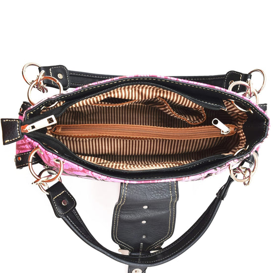 Camouflage Crown Buckle Western Style Purse Floral Shine Glow Country Handbag Women Shoulder Bag Crossbody Wallet Set SS69