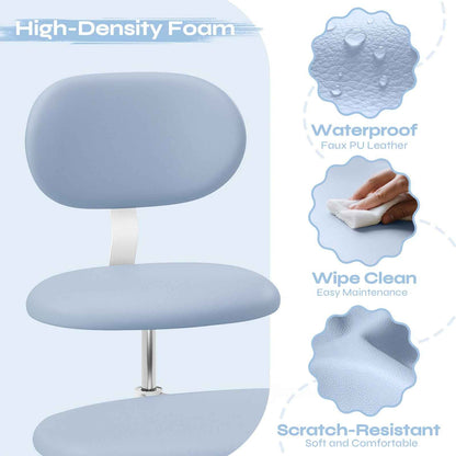 Ergonomic Cross Legged Office Chair | 360° Swivel, Adjustable Height, Lumbar Support, Velvet and PU Leather Black, Stainless Steel Frame, Memory Foam, Perfect Christmas Gift for Fidgety Sitters and Yoga Lover.