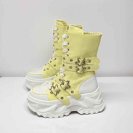 [Thick soled high top] Thick soled high top casual shoes | Ladies' fashion design | Various styles