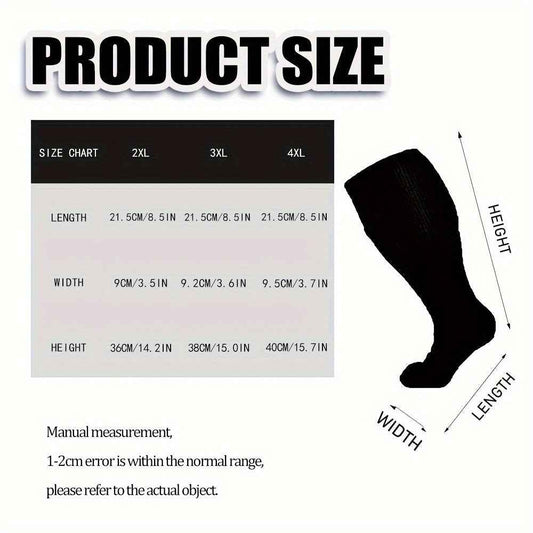 8 Pairs Plus Size Compression Socks for Women Men Compression Socks Wide Calf Sock Knee High Length Support de compresión para mujer for Work Leg Long Compression Stockings Travel Beat Rated