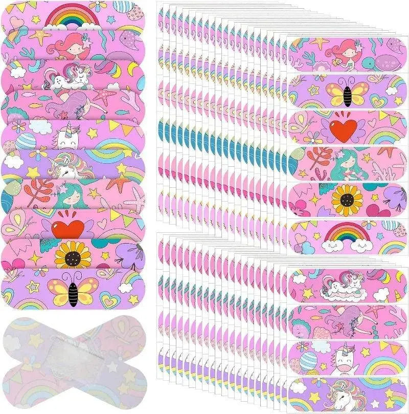 40pcs/set 50pcs/set 60pcs/set Cartoon Band Aid Wound Dressing Patch Plaster for Children Skin Tape First Aid Adhesive Bandages SS69 7.69 Type J 1Set 50pcs / 72X19mm