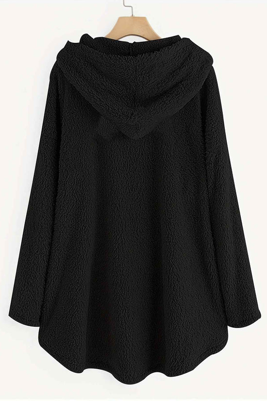 Plus Size, Plus Size Women's Autumn Winter -Lined Thickened Hooded Hand- Sweatshirt