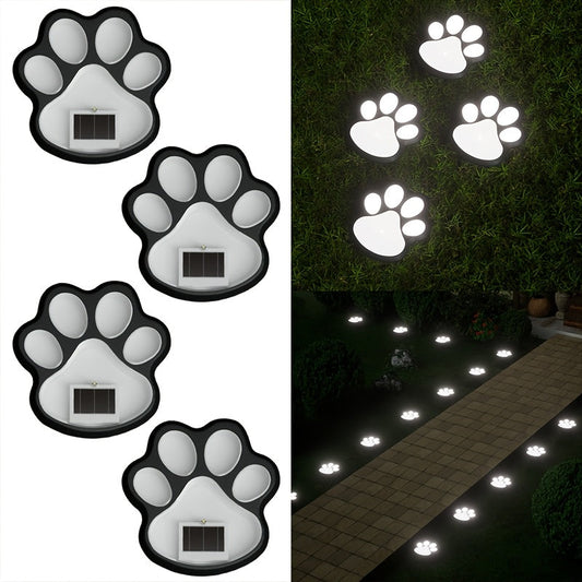 Shenzhi Tech Solar LED Dog Paw Print Lights For Halloween Decor & Pet Lovers, 4-Pack Outdoor Solar Lights With Auto On/Off, Warm White LED For Garden, Pathway, Room Decor & Fall Home Decor Gift SS69 15.69 White Light