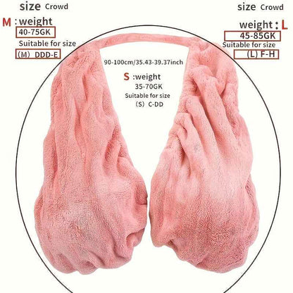 Convenient Absorbent Breathable Towel Bra Suitable for Beach, Sports, Indoor Daily Wear, Towel Hanging Neck, Chest Wrapping, Strapless Support, Double-sided Plush Super Soft And Warm, Suitable for Beautiful Women, A Small Gif