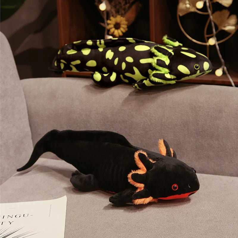 45 - 80cm Kawaii Colorful Newt Plush Toy Stuffed Cute Axolotl Salamander Fuzzy Plush Fish Appeasing Long Pillow Cushion Kids Gift - SS69