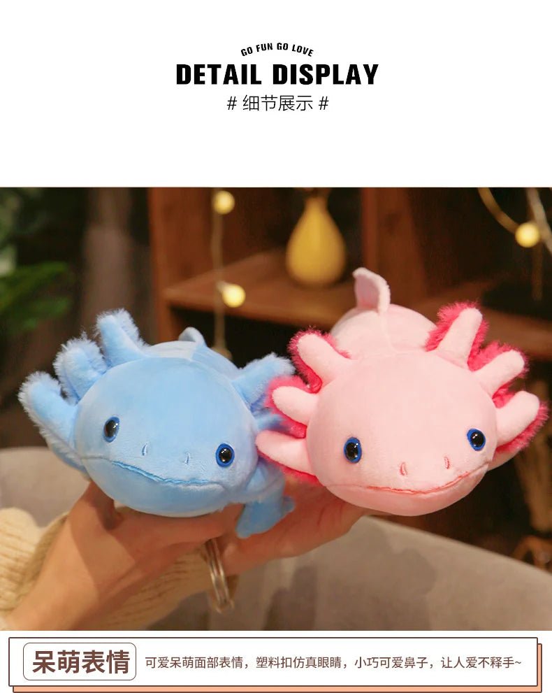 45 - 80cm Kawaii Colorful Newt Plush Toy Stuffed Cute Axolotl Salamander Fuzzy Plush Fish Appeasing Long Pillow Cushion Kids Gift - SS69
