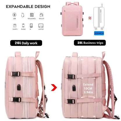 [Lightweight|Large Capacity] Lightweight Large Capacity Backpack | 15.6" Tablet/15" Laptop Compatible, 20+1 Compartments, Padded Shoulder Straps, Golden-Tone Hardware, Soft Shell School Travel Backpack for Women & Men, White